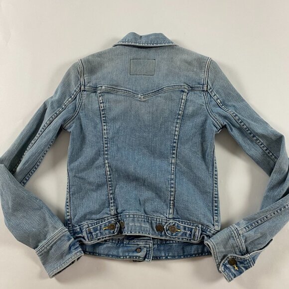 Abercrombie & Fitch Denim Jean Jacket Women's XS Blue Trucker Stretch - Picture 3 of 16